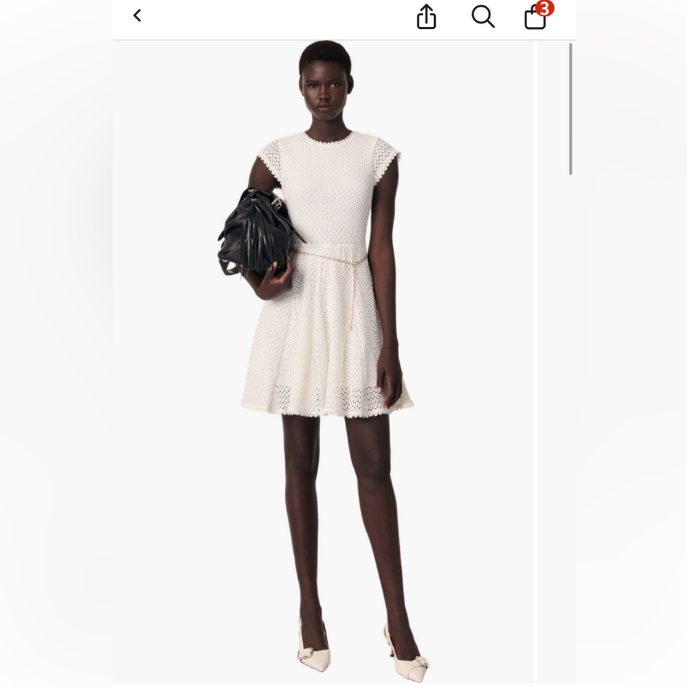 Maje mini crochet dress